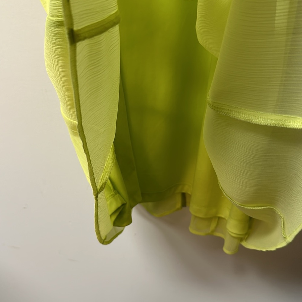 Ruby Rd. Lime Green Sheer Lined Elastic Waist Flo… - image 3